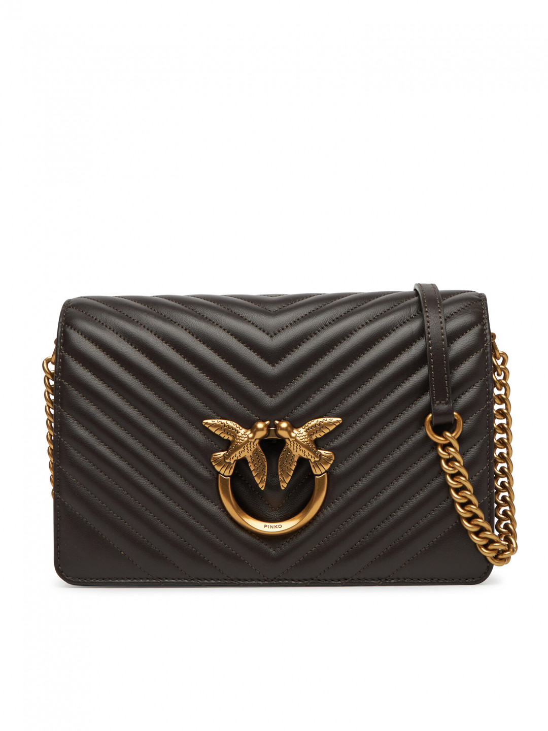 PINKO Kabelka Love Click Classic PE 25 PLTT 100063 A0GK Hnědá